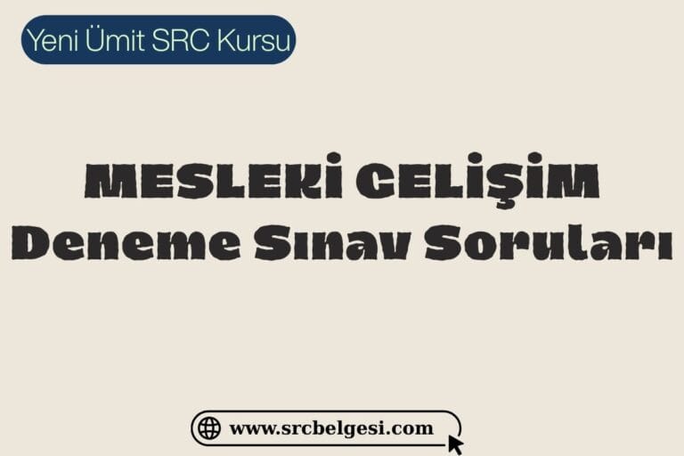 Mesleki Gelişim Deneme Sınav Soruları