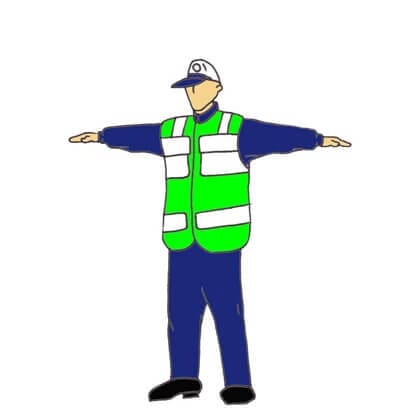 Görselde verilen görseldeki trafik polisinin hareketi ne anlama gelmektedir?